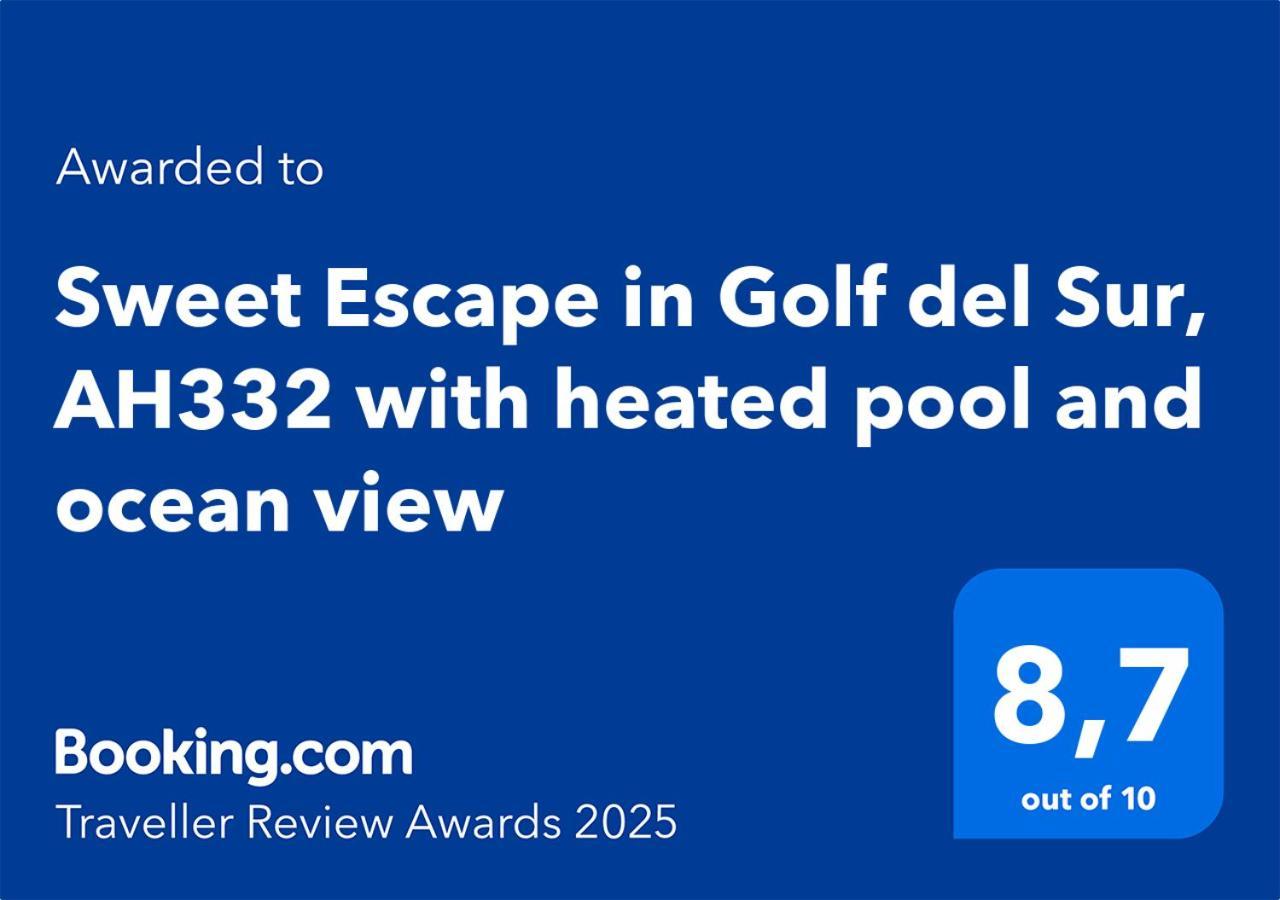 Sweet Escape In Golf Del Sur, Ah332 With Heated Pool And Ocean View Apartamento San Miguel de Abona Exterior foto